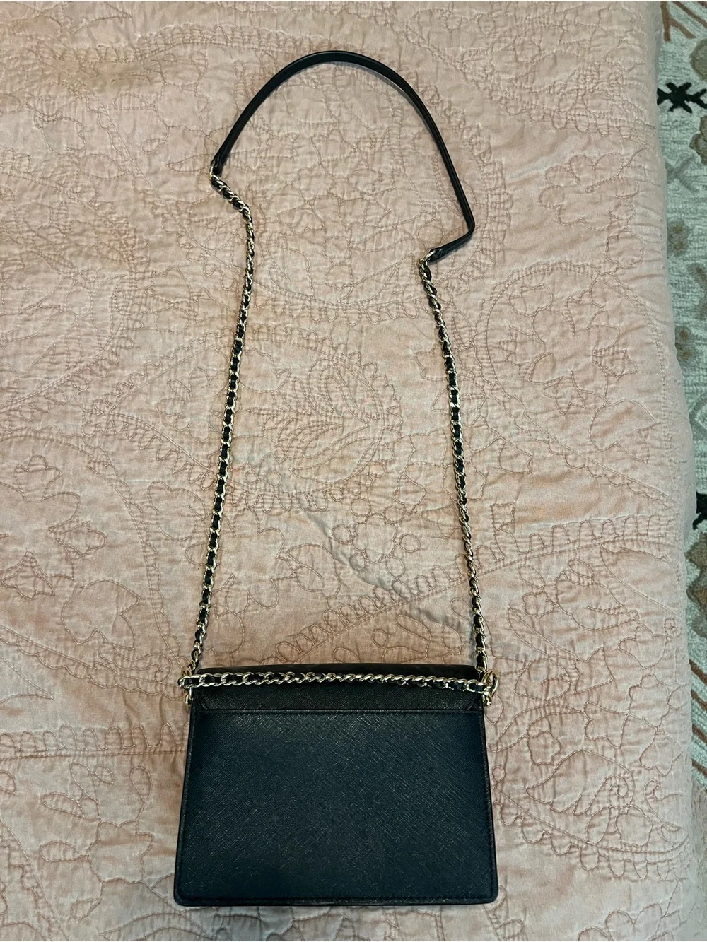 Tory Burch Black Leather Chain Crossbody
